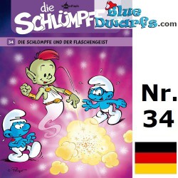 Smurf comic book - Die Schlümpfe 34 - Die Schlümpfe und der Flaschengeist - German language