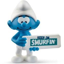 20843 - Signbearer smurf with text - Smurfin' - 2023 - Schleich - 5,5cm