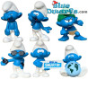 2023 jaarset - Schleich smurfen - 6 stuks (20839-20844) - 5,5cm