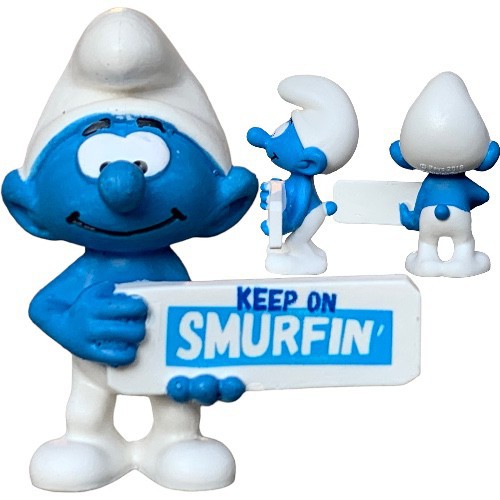 20843 - Signbearer smurf with text - Smurfin' - 2023 - Schleich - 5,5cm