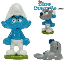 Grouchy Smurf with wolf mask - Pixi: Serie Smurfs - Origin V - 2023