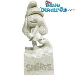 Carving Smurfette Statue - White Stone Variant - Vinyl - 2023 - Soap Studio  - 26x13cm