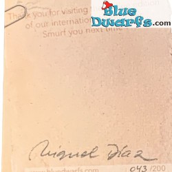Bedanktkaart - Smurfenbeurs 2023 Bluedwarfs.com - met handtekening Miguel Diaz Vizoso - Gelimiteerd 200 stuks