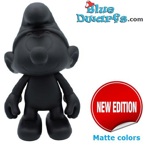 Plastic movable matt black smurf - Global Smurfday Smurf - 2022 - 20cm