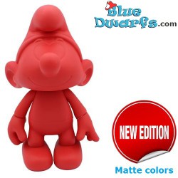 Plastic puffo mobile Rosso - colori opachi - Global Smurfday puffo - 2022 - 20cm