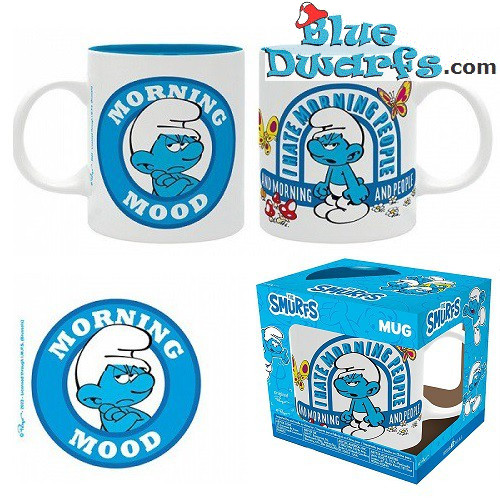 Puffo brontolone - I puffi tazza -  I Hate morning People - 320 ML