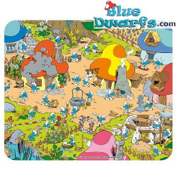 Flexibele Muismat - Smurfendorp - De smurfen - 23,5 x 19,5 cm