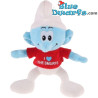 Smurfen knuffel 3: I Love the smurfs (rood) +/- 20 cm