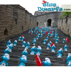 Plastic movable smurf  (+/- 30 cm)