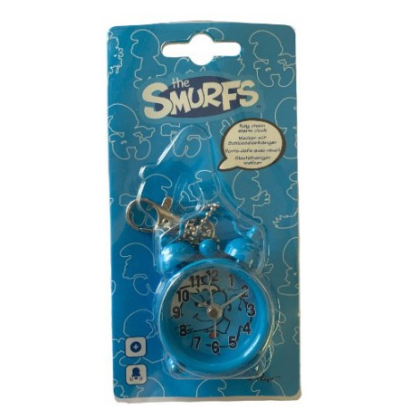 Hefty Smurf mini clock with alarm (keyring)