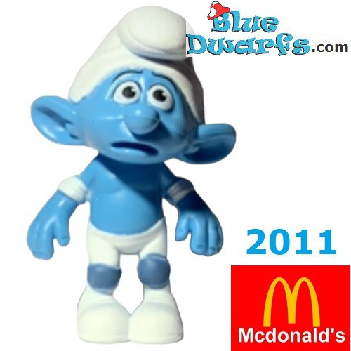 Schlumpf Ängstlich - Spielfigur - Mc Donalds Happy Meal - 2011 - 8cm