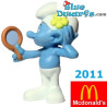 Vanity Smurf with mirror - Movie Figurine toy - Mc Donalds Happy Meal - 2011 - 8cm