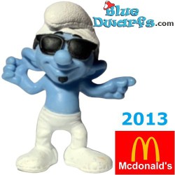 Schtroumpf avec des lunettes de soleil - Figurine - Mc Donalds Happy Meal - 2013 - 8cm