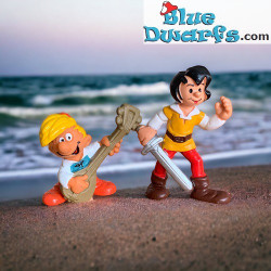 20498 + 20499: Johan y Pirluit amigos de los pitufos - Schleich - 5,5cm