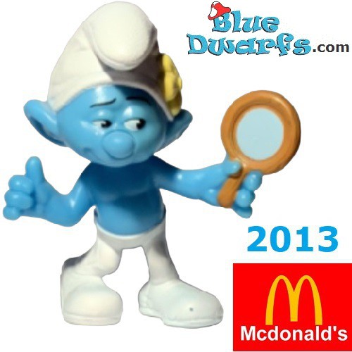 Puffo Vanitoso - Figura di puffo - Mc Donalds Happy Meal - 2013 - 8cm