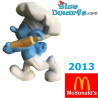 Schtroumpf patissier avec rouleau à pâtisserie - Figurine - Mc Donalds Happy Meal - 2013 - 8cm