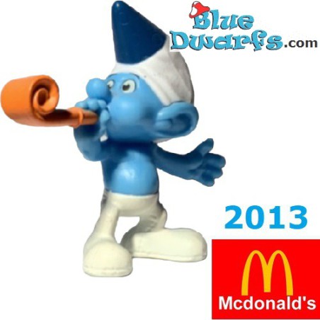 Puffo partito - Figura di puffo - Mc Donalds Happy Meal - 2013 - 8cm