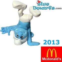 Handstand Hefty Smurf - Movie Figurine toy - Mc Donalds Happy Meal - 2013 - 8cm