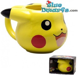Pokémon Gesicht Teebecher /  Kaffeebecher -  Pikachu 3D - Porzellan - 0,47L