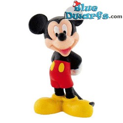 Mickey Mouse met handen op zijn rug - Disney Speelfiguurtje - Bullyland - 7cm