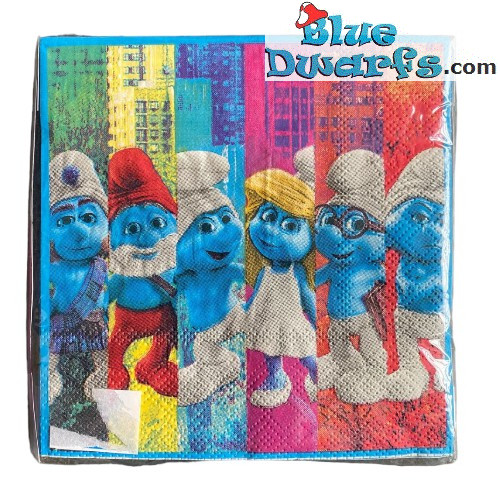 1 x smurfen item - Servetten - 6 smurfen