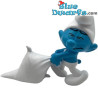 Luilaksmurf met kussen -Deurstopper & Pvc verzamelbeeldje- Soap Studio - 10cm