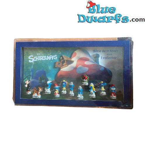 Smurf Serie - Feves Collectors case - Porcelain figurines - 3cm