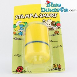 Gele stempel smurfin *Ganz bros. toys ltd./ Stamp a Smurf*