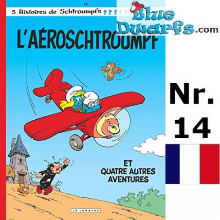 Smurfen stripboek - Les Schtroumpfs - L'aeroschtroumpf - Hardcover franstalig - Nr. 14