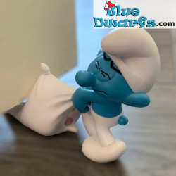 Lazy Smurf with pillow – Door stopper & PVC collectible figure- Soap Studio - 10cm