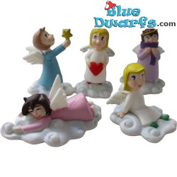 Bullyland Mini cupido - Miniaturas de la Suerte - goma - 5 piezas - 4 cm