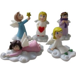 Bullyland  Mini cupidon / ange - Mini figurines porte-bonheur - 5 pieces  - 4 cm