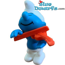 Vioolspeler Smurf - Ferrero Kinder Suprise 1997 - 5cm
