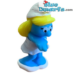 Smurfin met bloem - Smurf Ferrero  - Kinder Suprise - 2011 - 4cm