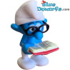 Brillenschlumpf mit Buch - Schlumpf Ferrero  - Kinder Suprise Ü-Ei - 2011 - 4cm
