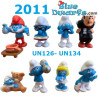 Puffo Ferrero - Serie completo Los pitufos - 8 Pitufos - Kinder Suprise - 2011 - 4cm