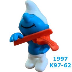 Vioolspeler Smurf - Ferrero Kinder Suprise 1997 - 5cm