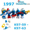 Schlumpf Ferrero - Komplettes Serie Musik -  5 Figuren - Kinder Suprise Ü-Ei - 1997 - 5cm