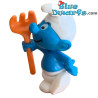 Farmer smurf with rake - Garden smurfs - Ferrero Kinder Suprise  1997 - 5cm