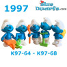 Puffo Ferrero - Serie completo Los pitufos - 5 Pitufos  Jardineros - Kinder Suprise - 1997 - 5cm