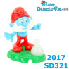 Grote smurf met glas - Ferrero Kinder Suprise 2017 - 5cm