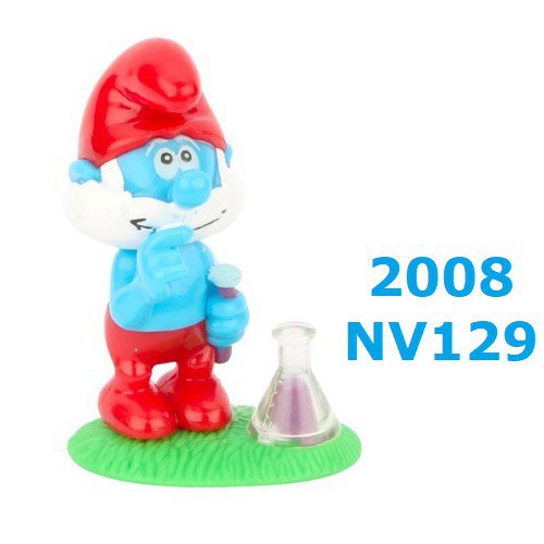 Papa Smurf with lab glass - Kinder Suprise 2008 - 4cm