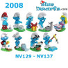 Los pitufos - 9 pitufos - Kinder Suprise 2008 - 4cm