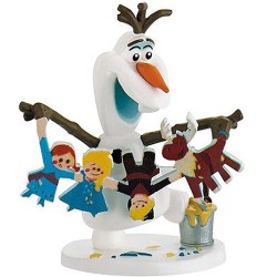 Olaf mit Geburtstagsgirlande - Frozen - Spielfigur - Bullyland Disney - 6cm