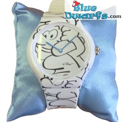 Smurfen horloge  - Artwatch -  wit/zwart (TYPE II)