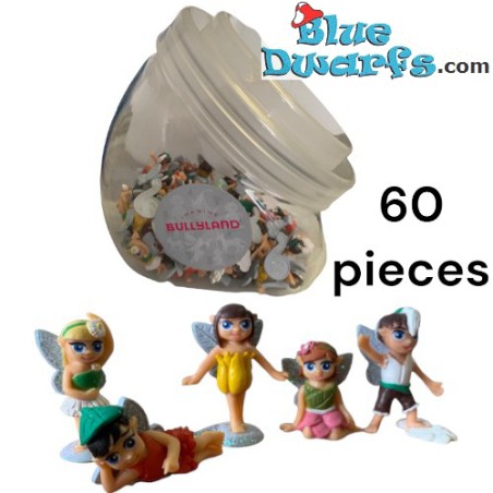 Bullyland Mini flower elves / Angel - 60 pieces - good luck mini figurines - 3cm