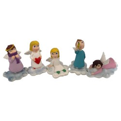 Bullyland Mini Cupid / Angel - 5 pieces - good luck mini figurines - 4 cm