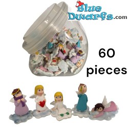 Bullyland Mini Cupid / Angel - 60 pieces - good luck mini figurines - 3 cm
