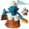 20189: Balayette Schtroumpf - taille-crayon - marron clair - Schleich - 5,5cm