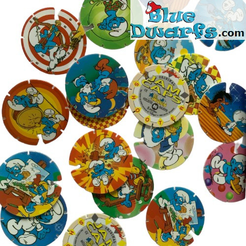 Los pitufos - Jam Caps - 10 piezas - Jamin - 1995